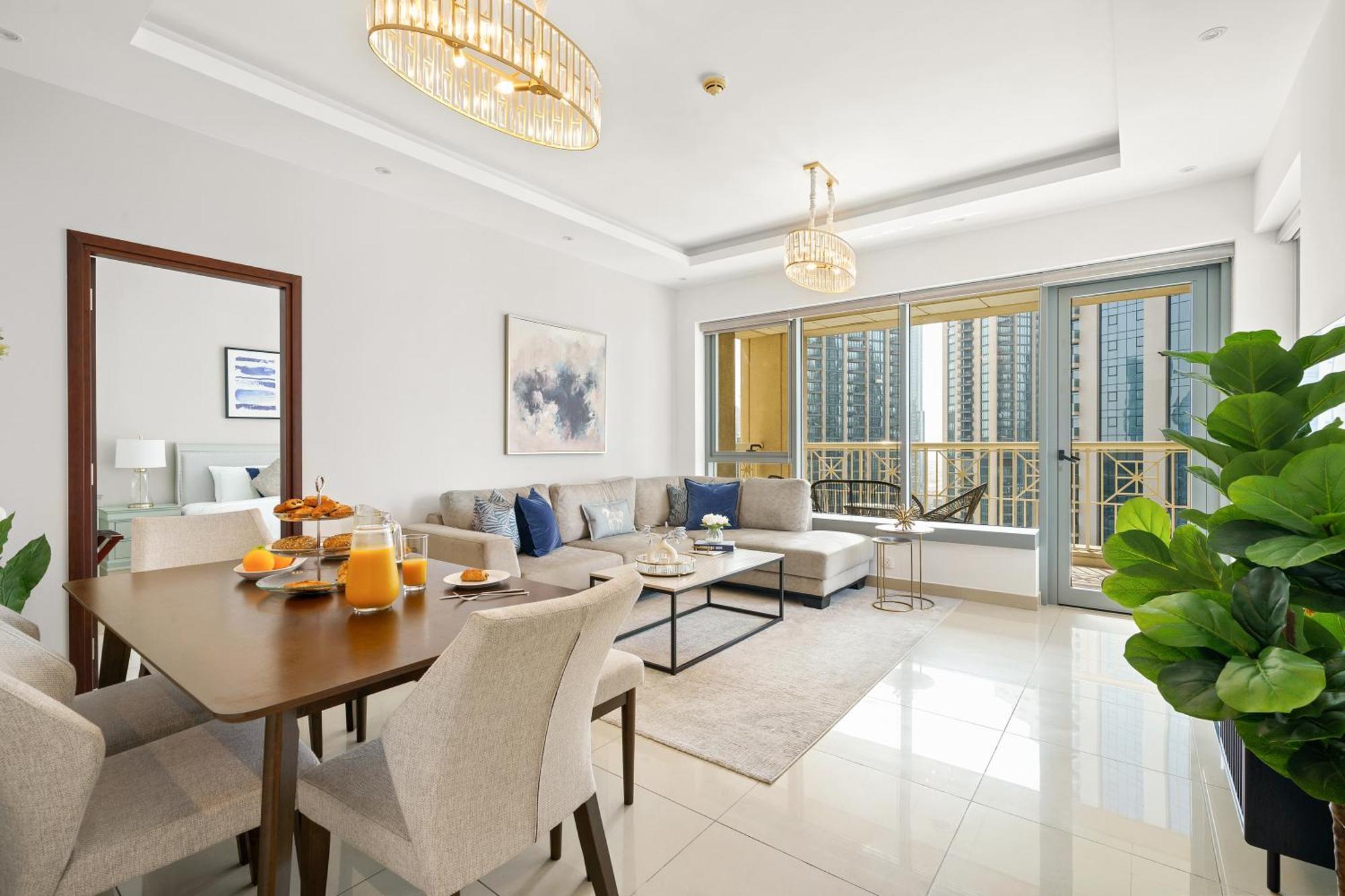 New! Luxury 3Bedroom With Spectacular Burj Views Downtown 迪拜 外观 照片
